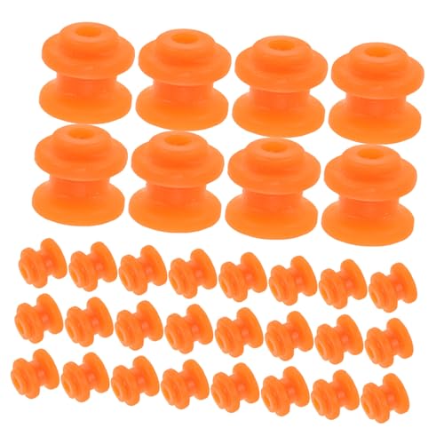 SUPVOX 50 Stück Teiliges Kunststoff Riemenscheiben Modellbauset für Motorgetriebe Kleine Riemenscheiben Zahnräder in Orange für Mechanische Experimente DIY Modellbau und Lernprojekte von Supvox