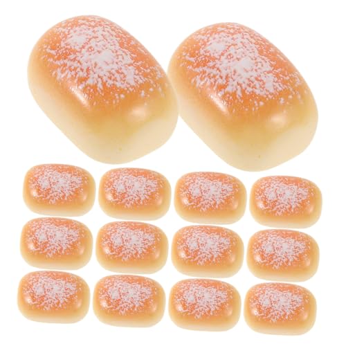 SUPVOX 50 Stück Teiliges Miniatur-Brot aus Resin Realistische Mini-brotmodelle Künstliche Backwaren für DIY Basteln Mini Haus Lebensmittel Dekoration Detailreiche Miniatur Küchen von Supvox