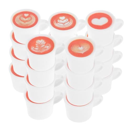 SUPVOX 50 Stück Teiliges Miniatur Kaffee Tassen aus Resin Realistische Kleine Kaffeebecher für Puppenhaus Dekor Mini Küchenzubehör Leicht und Detailreich für Kreative Tischdeko und von Supvox