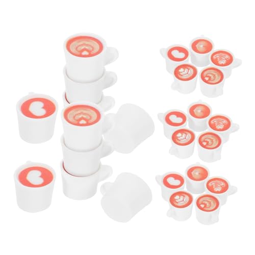 SUPVOX 50 Stück Teiliges Miniatur Kaffeetassen aus Resin Detailreiche Kleine Kaffeebecher Miniatur Küchenaccessoires für Puppenhaus Realistische Dekorationen für DIY Basteln und Tischdeko von Supvox