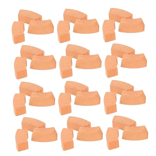 SUPVOX 50 Stück Teiliges Miniatur Ziegelstein aus Keramikton Realistische Mini Bausteine Kindgerechtes DIY Bauspielzeug für Miniaturhäuser und Kreative Bastelprojekte von Supvox
