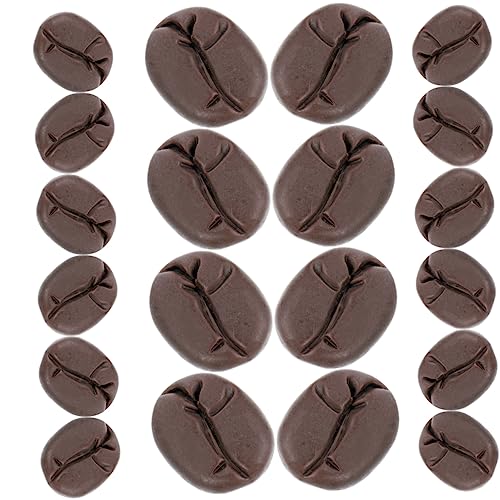 SUPVOX 50 Stück Teiliges Simulierte Kaffeebohnen Realistische Küchen Deko Foto Requisite DIY Zubehör für Kinderküche und Cafés von Supvox