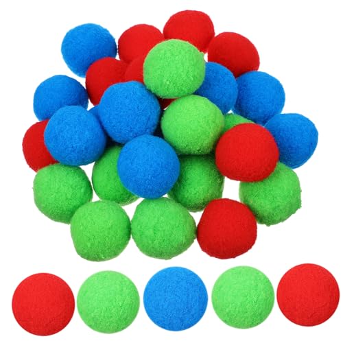 SUPVOX 50 Stück Wiederverwendbare Bunte Baumwollbälle Absorbierende Spielzeugbälle für Strand Garten Pool Wasserspaß von Supvox