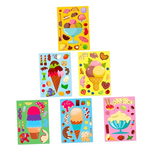 SUPVOX 6 Blätter Eiscreme -Puzzle -Aufkleber Party-Aufkleber Interessante Musteraufkleber Süße Tieraufkleber Für Party-DIY-dianasaurier-Aufkleber Obstaufkleber Beschichtetes Papier SUPVOX 6 Blätter Eiscreme -Puzzle -Aufkleber Party-Aufkleber Interessante Musteraufkleber Süße Tieraufkleber Für Party-DIY-dianasaurier-Aufkleber Obstaufkleber Beschichtetes Papier von Supvox