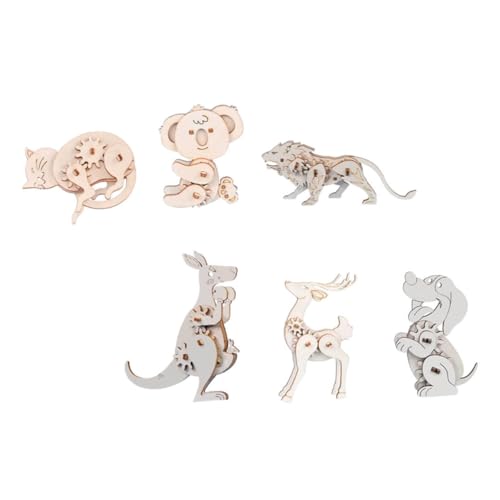 SUPVOX 6 Sätze Holzpuzzle Tiere DIY Bastelset Teiliges aus Katzen Hunden Koalas Kängurus und Rehen für Lernspielzeug Kreativität und Geschicklichkeit SUPVOX 6 Sätze Holzpuzzle Tiere DIY Bastelset Teiliges aus Katzen Hunden Koalas Kängurus und Rehen für Lernspielzeug Kreativität und Geschicklichkeit von Supvox