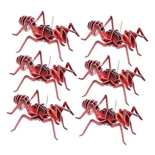 SUPVOX 6 Stück Ameisen Puzzle aus Pappe Stem Lernspielzeug für DIY Bastelset Motorik Kreativität und Naturwissenschaftlichem Interesse Realistisches Insektenmodell von Supvox