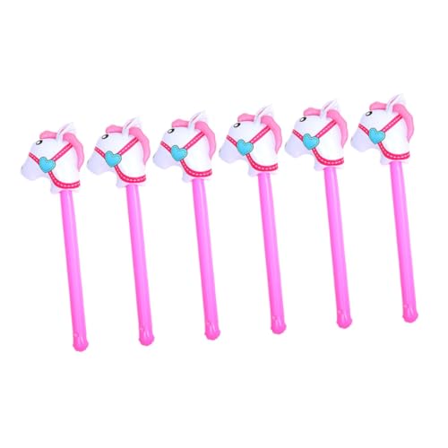 SUPVOX 6 Stück Aufblasbare Pferdekopf sticks Rosa Partydeko Kindergeburtstag Sport jubelstab für Mädchenspiele Bühnenrequisiten und Kinderparty SUPVOX 6 Stück Aufblasbare Pferdekopf sticks Rosa Partydeko Kindergeburtstag Sport jubelstab für Mädchenspiele Bühnenrequisiten und Kinderparty von Supvox