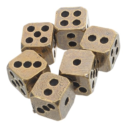 SUPVOX 6 Stück Kleine Messing Würfel Spielwürfel Vintage Stil Solide Deko Würfel für Party Spielspaß und DIY Kreative Brettspiel Zubehör SUPVOX 6 Stück Kleine Messing Würfel Spielwürfel Vintage Stil Solide Deko Würfel für Party Spielspaß und DIY Kreative Brettspiel Zubehör von Supvox