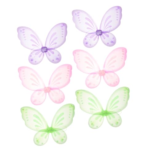 SUPVOX 6 Stück -Make -up -Flügel Mädchen Fee Kostüm Frauen Schmetterlingsflügel Flügel für Party-Verkleidung Flügel für Cosplay Flügel Cosplay Ankleiden Nylon SUPVOX 6 Stück -Make -up -Flügel Mädchen Fee Kostüm Frauen Schmetterlingsflügel Flügel für Party-Verkleidung Flügel für Cosplay Flügel Cosplay Ankleiden Nylon von Supvox