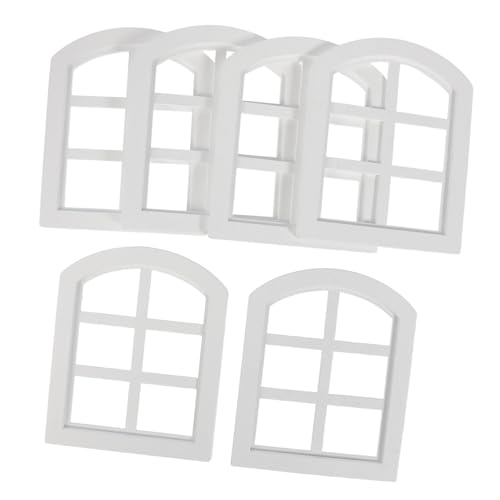 SUPVOX 6 Stück Maßstab Stabile Fensterrahmen für DIY Basteln Realistische Innenraumgestaltung Vielseitige Dekoration für Puppenmöbel von Supvox