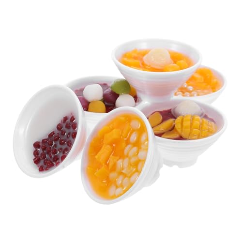 SUPVOX 6 Stück Miniatur Dessertschalen Fake Mini Cake Dekorationen für Party Fotografie Puppenhaus Küchen Deko Realistische Künstliche Süßigkeiten Modelle von Supvox