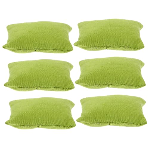 SUPVOX 6 Stück Miniatursitzkissen für Puppenhaus Teiliges aus Weichem Stoff Dekoration für Puppenmöbel Gemütliche Kissen für Sofas Puppenhaus Zubehör Deko von Supvox