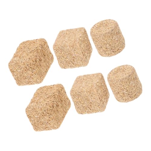 SUPVOX 6 Stück Realistische Teilig Mini Heuballen Kleine Puppenhaus Dekoration Detailgetreu Handgefertigt Vielseitig Kombinierbar für DIY Bauernhof Szenen Charmante Miniatur Strohballen von Supvox