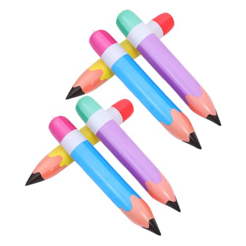 SUPVOX 6 Stück Teiliges Aufblasbare Bleistift Dekorationen Farbenfrohe PVC Partyballons für Schulanfang Geburtstag Klassenzimmer und Abschlussfeierdekoration von Supvox