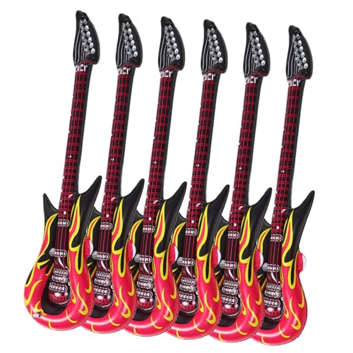 SUPVOX 6 Stück Teiliges Aufblasbare PVC Gitarren mit Flammendesign Langlebige Kreative Partydeko für Kindergeburtstag Schnelle Luftbefüllung für Halloween Weihnachten und SUPVOX 6 Stück Teiliges Aufblasbare PVC Gitarren mit Flammendesign Langlebige Kreative Partydeko für Kindergeburtstag Schnelle Luftbefüllung für Halloween Weihnachten und von Supvox
