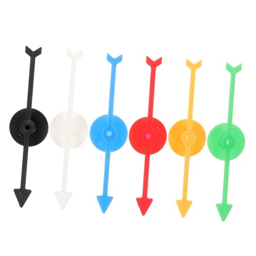 SUPVOX 6 Stück Teiliges Bunte Kunststoff Spielpfeile Drehbar Leichtes DIY Zubehör für Brettspiele Interaktives Familienspiel Ab Jahren von Supvox