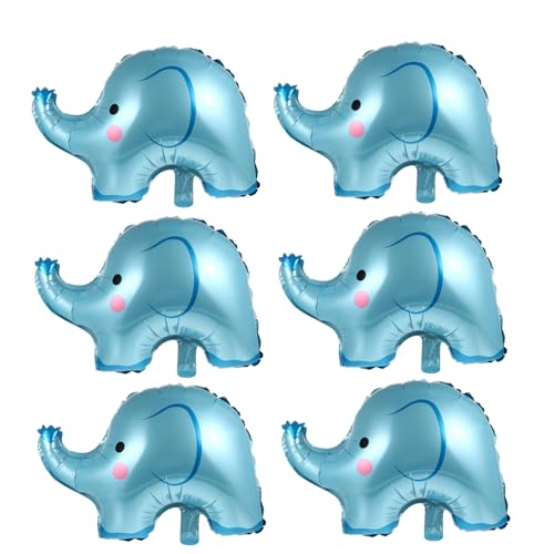 SUPVOX 6 Stück Teiliges Folienballons Elefant Blaue Party Deko Langlebige Aluminiumfolie Einfach Aufzublasen Wiederverwendbar für Kindergeburtstag Valentinstag Hochzeiten und Festliche von Supvox