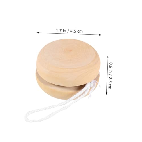 SUPVOX 6 Stück Teiliges Holz Yo Yo Ball zum Bemalen DIY Graffiti Design Leichtes und Tragbares Kinderspielzeug für Kreative Bastelprojekte Fördert Teamwork und Fantasievolles von Supvox