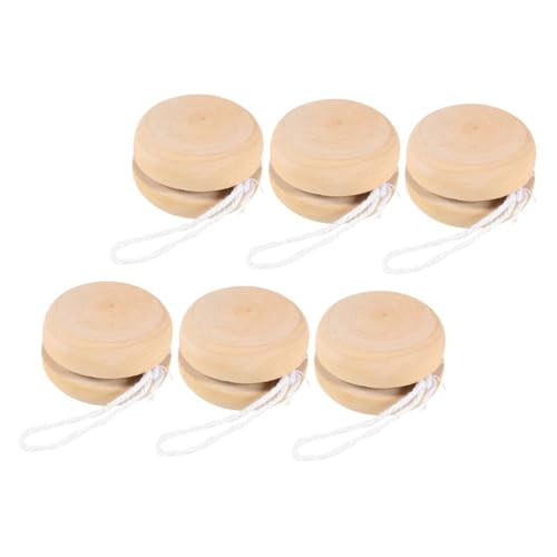 SUPVOX 6 Stück Teiliges Holz Yo Yo Naturbelassen für DIY Bastelspielzeug Fördert Kognitive Entwicklung Handgemacht Robust für Innen und Außen SUPVOX 6 Stück Teiliges Holz Yo Yo Naturbelassen für DIY Bastelspielzeug Fördert Kognitive Entwicklung Handgemacht Robust für Innen und Außen von Supvox