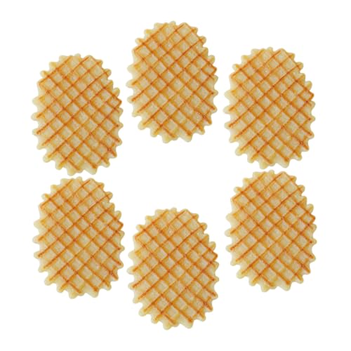 SUPVOX 6 Stück Teiliges Künstliche Waffelmodelle Realistische Küchen Deko Langlebige Lebensmittelattrappen für Bäckerei Restaurant und Foto Requisiten von Supvox