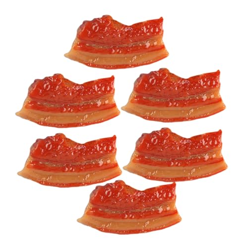 SUPVOX 6 Stück Teiliges Künstliches Bauchfleisch Dekorationsspielzeug Realistische Simulation Lebensmittelecht Aussehendes Modell Küchen Deko für Restaurant Hotel Zuhause Props von Supvox