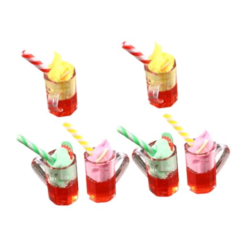 SUPVOX 6 Stück Teiliges Mini Eiscreme Modell für Puppenhaus Realistische Deko für Resin Nachbildung für DIY Puppenhaus Deko von Supvox