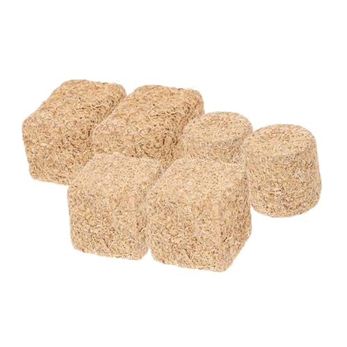 SUPVOX 6 Stück Teiliges Mini Heuballen aus Realistischem Material Vielseitige Ländliche Dekoration für Bauernhof DIY Basteln und Puppenhaus Detailgetreue Miniatur Heuballen in von Supvox