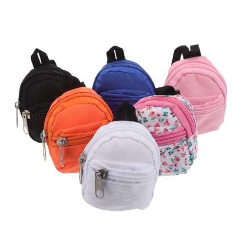 SUPVOX 6 Stück Teiliges Mini Puppen-Rucksack Robustem Stoff mit Reißverschluss für Rollenspiele und Reisen Passend für Kleinen Puppen Vielseitig und Langlebig von Supvox