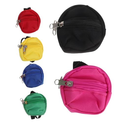 SUPVOX 6 Stück Teiliges Mini Puppenrucksäcke mit Reißverschluss Realistisch und Vielseitig Kleine Schulranzen für Puppen für Rollenspiele und Aufbewahrung Farbenfrohe Kinderaccessoires von Supvox