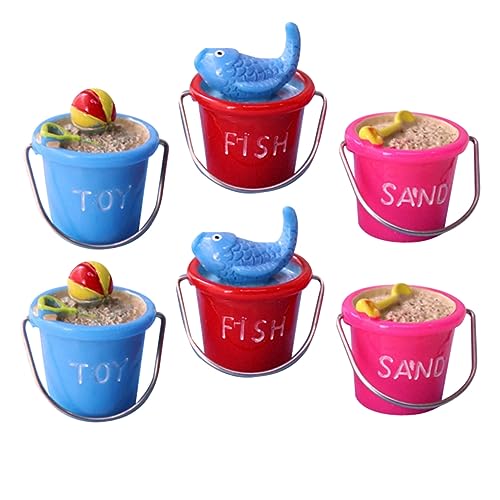 SUPVOX 6 Stück Teiliges Mini Sand Eimer aus Kunstharz Niedliche Garten Miniaturen mit Fisch Ball und Löffel Dekorativ für Sukkulentenblumentopf Sandtischmodell Mikro Landschaft Farbiges SUPVOX 6 Stück Teiliges Mini Sand Eimer aus Kunstharz Niedliche Garten Miniaturen mit Fisch Ball und Löffel Dekorativ für Sukkulentenblumentopf Sandtischmodell Mikro Landschaft Farbiges von Supvox