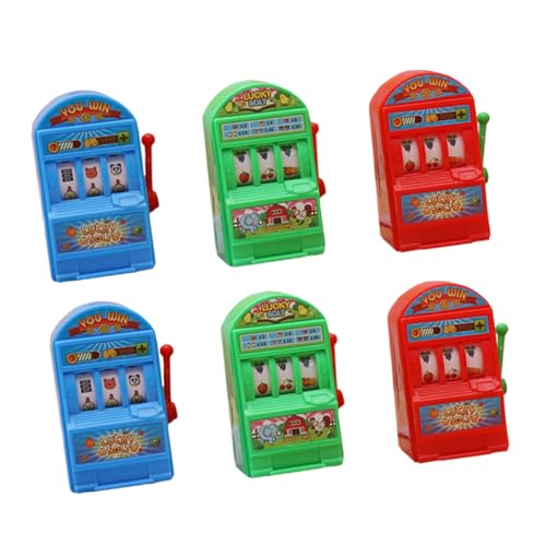 SUPVOX 6 Stück Teiliges Mini Slot Machine Interaktiver Lotterieautomat für Buntes Lustiges Lernspielzeug Hand Auge koordination Kreativität und Aufmerksamkeit Zufällige Zufällige Farbe von Supvox
