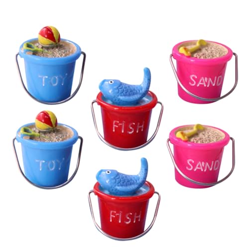 SUPVOX 6 Stück Teiliges Mini Strand Eimer aus Sicherem Kunstharz mit Fisch Ball und Löffel Motiv Farbige Micro Landschaft Deko für Sukkulenten Blumentöpfe Sandtisch und Garten Miniaturen SUPVOX 6 Stück Teiliges Mini Strand Eimer aus Sicherem Kunstharz mit Fisch Ball und Löffel Motiv Farbige Micro Landschaft Deko für Sukkulenten Blumentöpfe Sandtisch und Garten Miniaturen von Supvox