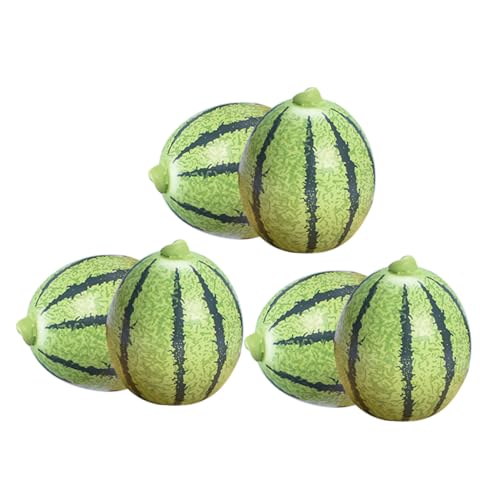 SUPVOX 6 Stück Teiliges Mini Wassermelonen Realistische Miniatur Früchte Deko Vielseitig für Puppenhäuser DIY Bastelzubehör Fotorequisiten und Tischdekoration für Miniaturlandschaften von Supvox