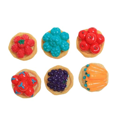 SUPVOX 6 Stück Teiliges Miniatur Obstkorb Realistische Harz Deko für Puppenhaus Detailreiche Simulation Vielseitige Mini Food Modelle für Basteln und Sammler Farbenfrohe Miniatur von Supvox
