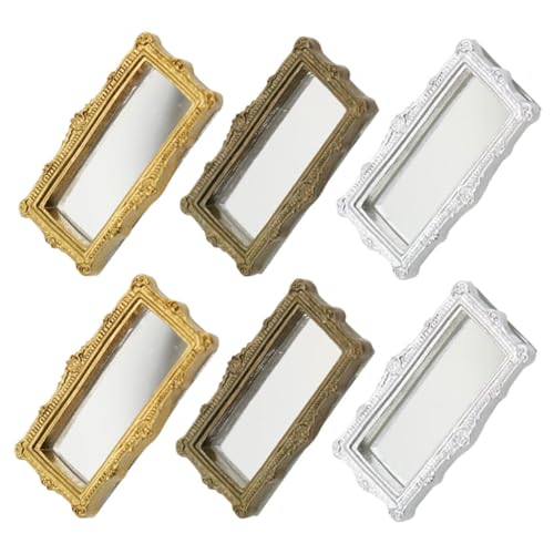 SUPVOX 6 Stück Teiliges Miniatur Puppenhaus Spiegel Resin Realistische Klassische Quadratische Rahmen Bronze Silber Gold Dekorativ für Wohnzimmer Schlafzimmer Badezimmer Spielzimmer SUPVOX 6 Stück Teiliges Miniatur Puppenhaus Spiegel Resin Realistische Klassische Quadratische Rahmen Bronze Silber Gold Dekorativ für Wohnzimmer Schlafzimmer Badezimmer Spielzimmer von Supvox