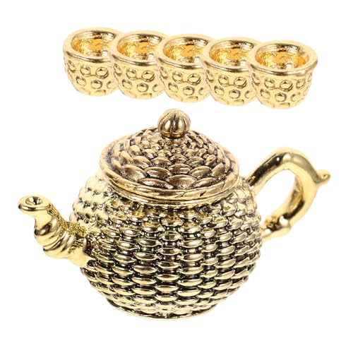 SUPVOX 6 Stück Teiliges Miniatur Teekannen Set aus Filigrane Mini Teetassen Deko Realistische Miniatur Ornamente für Schreibtisch und Elegantes Design für Puppenhaus und Zufällige Farbe SUPVOX 6 Stück Teiliges Miniatur Teekannen Set aus Filigrane Mini Teetassen Deko Realistische Miniatur Ornamente für Schreibtisch und Elegantes Design für Puppenhaus und Zufällige Farbe von Supvox