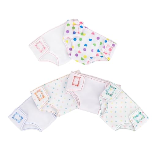 SUPVOX 6 Stück Teiliges Puppenwindel Set für Babypuppen Verstellbare Stoffwindeln für Puppen Waschbare Unterwäsche Einfach Auszuziehen Zubehör für Puppen Kleidungswechsel von Supvox