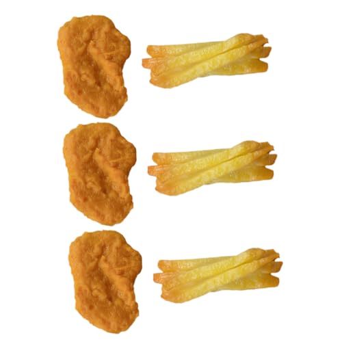 SUPVOX 6 Stück Teiliges Realistische Gefälschte Chicken Nuggets und Pommes Frites Modell Leicht und Klein Dekoration für Küche Laden Foodies für Kleinkinder SUPVOX 6 Stück Teiliges Realistische Gefälschte Chicken Nuggets und Pommes Frites Modell Leicht und Klein Dekoration für Küche Laden Foodies für Kleinkinder von Supvox
