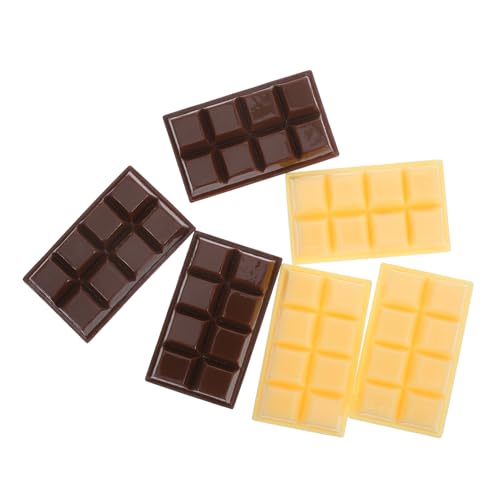 SUPVOX 6 Stück Teiliges Realistische Resin Schokoladenmodelle Täuschend Echte Falsche Schokoladen Deko Vielseitig Einsetzbar für Marktdeko Fotografie Party und Spielrequisiten Braun Weiß von Supvox