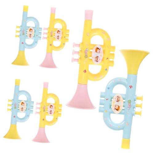 SUPVOX 6 Stück Teiliges Trompeten aus Abs Geruchlos Sichere Bühnenrequisiten für Junge Mädchen Realistische Musikinstrumente Üben für Auftritte und Spaß von Supvox