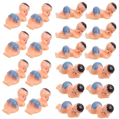 SUPVOX 60 Stück Teiliges Mini Plastikbabys Figuren Kleine für Babyparty Kuchenblumentopf Tischdeko Kreatives Partyspiel Zubehör von Supvox