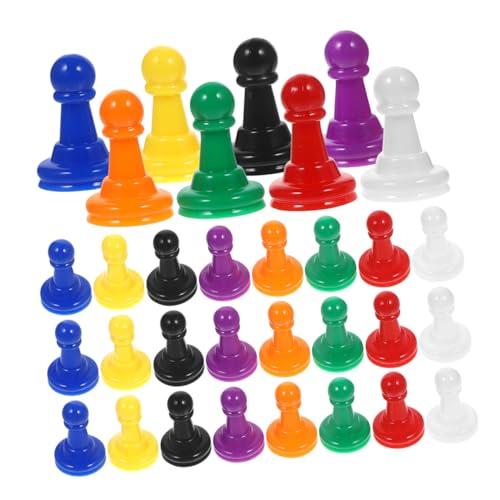 SUPVOX 64 Stück Teiliges Kunststoff Schachfiguren Farben Je Spielsteine für Brettspiele und Turnierschach Leichte Portable Spielmarken für Gesellige Runden und Spielzubehör von Supvox