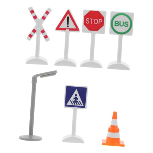 SUPVOX 7 Stück Teiliges Verkehrszeichen Spielset für Inklusive Straßen und Zugschilder aus Robustem Kunststoff Pädagogisches Zubehör für Kreative und Straßenlayouts mit Glatten Kanten SUPVOX 7 Stück Teiliges Verkehrszeichen Spielset für Inklusive Straßen und Zugschilder aus Robustem Kunststoff Pädagogisches Zubehör für Kreative und Straßenlayouts mit Glatten Kanten von Supvox