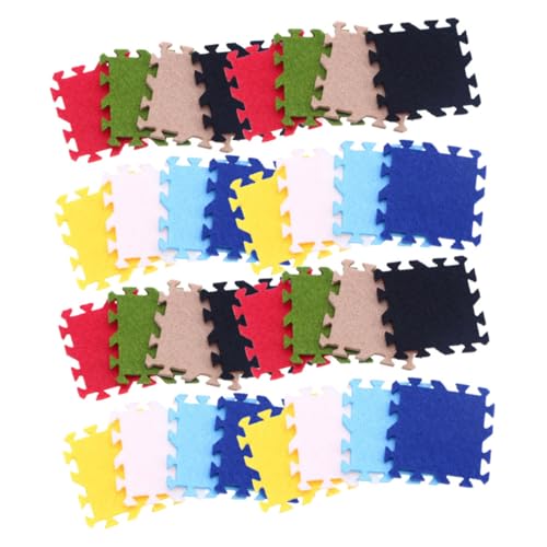 SUPVOX 72 Stück Mini-Teppich Matten Miniatur Dollhouse Floor Matte Spielmatte im Freien Mini House Floor Matte Mini-Hausmatte Puzzlematte für kleine Häuser Mini-Puzzle-Matte Stoff von Supvox