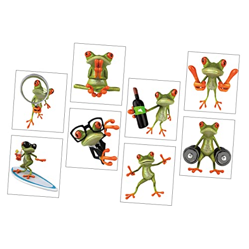 Supvox 8 Stücke Frosch Autoaufkleber Lustige Wandaufkleber Dekorative Frosch Muster Sticker für Auto und Fenster Selbstklebend Einfach zu Entfernen von Supvox