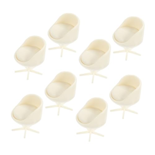 SUPVOX 8 Stück Miniatur Bürostuhl Drehbare Puppenhaus Möbel Detailgetreue Miniatur Stühle für Architekten Modellbau Wohn und Bürodekoration von Supvox