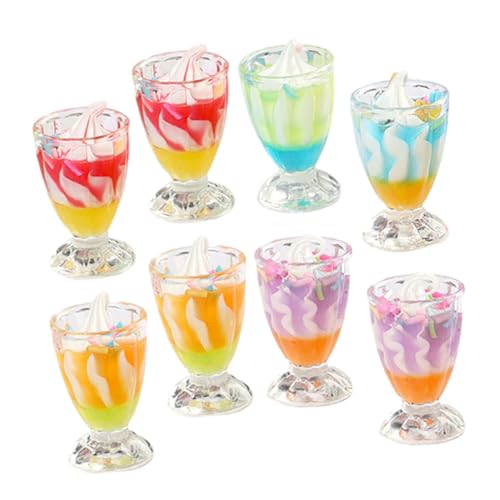 SUPVOX 8 Stück Simulierte Eisbecher Miniatur-Food-Modell gefälschter Nachtisch Mini-Hauseis Eiscreme-Foto-Requisiten Mini-Dessertverzierung für die Küche Miniatureis Harz SUPVOX 8 Stück Simulierte Eisbecher Miniatur-Food-Modell gefälschter Nachtisch Mini-Hauseis Eiscreme-Foto-Requisiten Mini-Dessertverzierung für die Küche Miniatureis Harz von Supvox