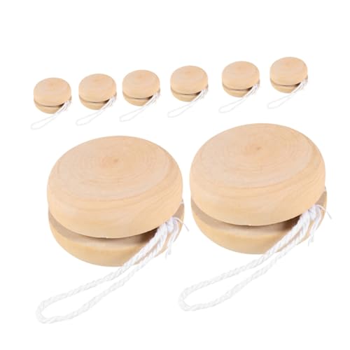 SUPVOX 8 Stück Teiliges Holz Graffiti Yo Yo Ball zum Bemalen DIY Kinderspielzeug für Kognitive und Gruppenspiel Umweltfreundlich und Sicher für Geburtstage und Feste von Supvox