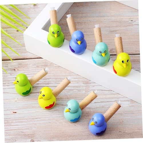 SUPVOX 8 Stück Teiliges Holzpfeifen mit Bunten Cartoon Vogeldesigns Pädagogisches Musikspielzeug für Stimuliert Künstlerische Fähigkeiten Langlebig für Geburtstagsfeiern und Tägliche von Supvox