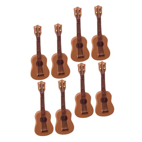 SUPVOX 8 Stück Teiliges Miniatur Gitarren Resin Realistische Mini Instrumente für Puppenhaus dekor Kreative Langlebige Mini Gitarren für Miniatur Hauszubehör Detailreiche Sammlerstücke von Supvox